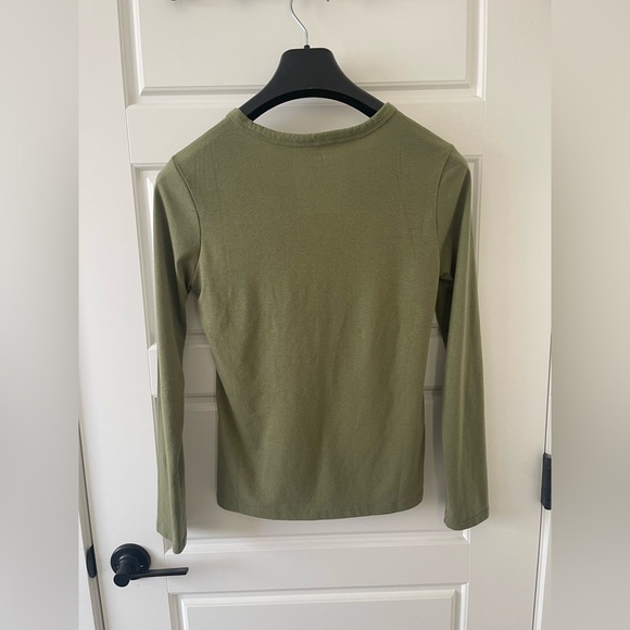 GAP Henley T-Shirt | Olive Green | L - Picture 4 of 7